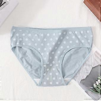 lulshou Damen-Unterwäsche, mittelhoch geschnittener Baumwollslip, atmungsaktiv und weich, für jeden Tag, blau, XL