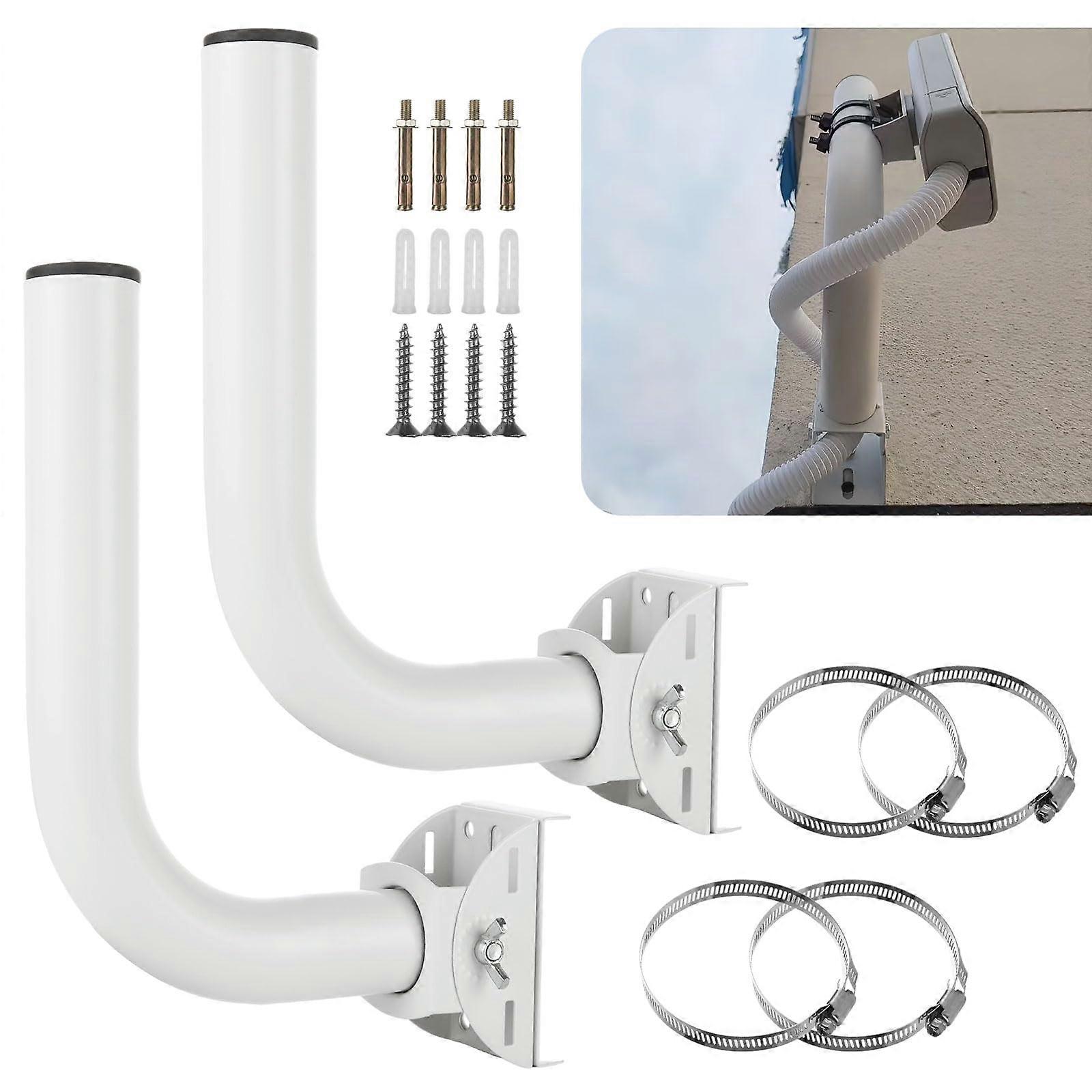 2 Pack Wireless Bridge Mount with Adjustable Pole or Wall Bracket for Outdoor Antenna