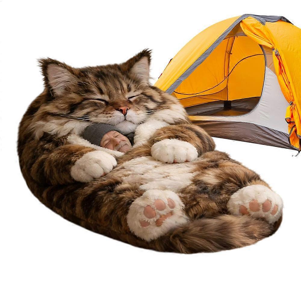 Sacs de couchage d'hiver 175 x 79 cm, motif chat mignon, lavables et compatibles avec les tables de couchage pour adultes, adaptés à une utilisation intérieure en maison, chambre, chambre d'enfant, appartement.