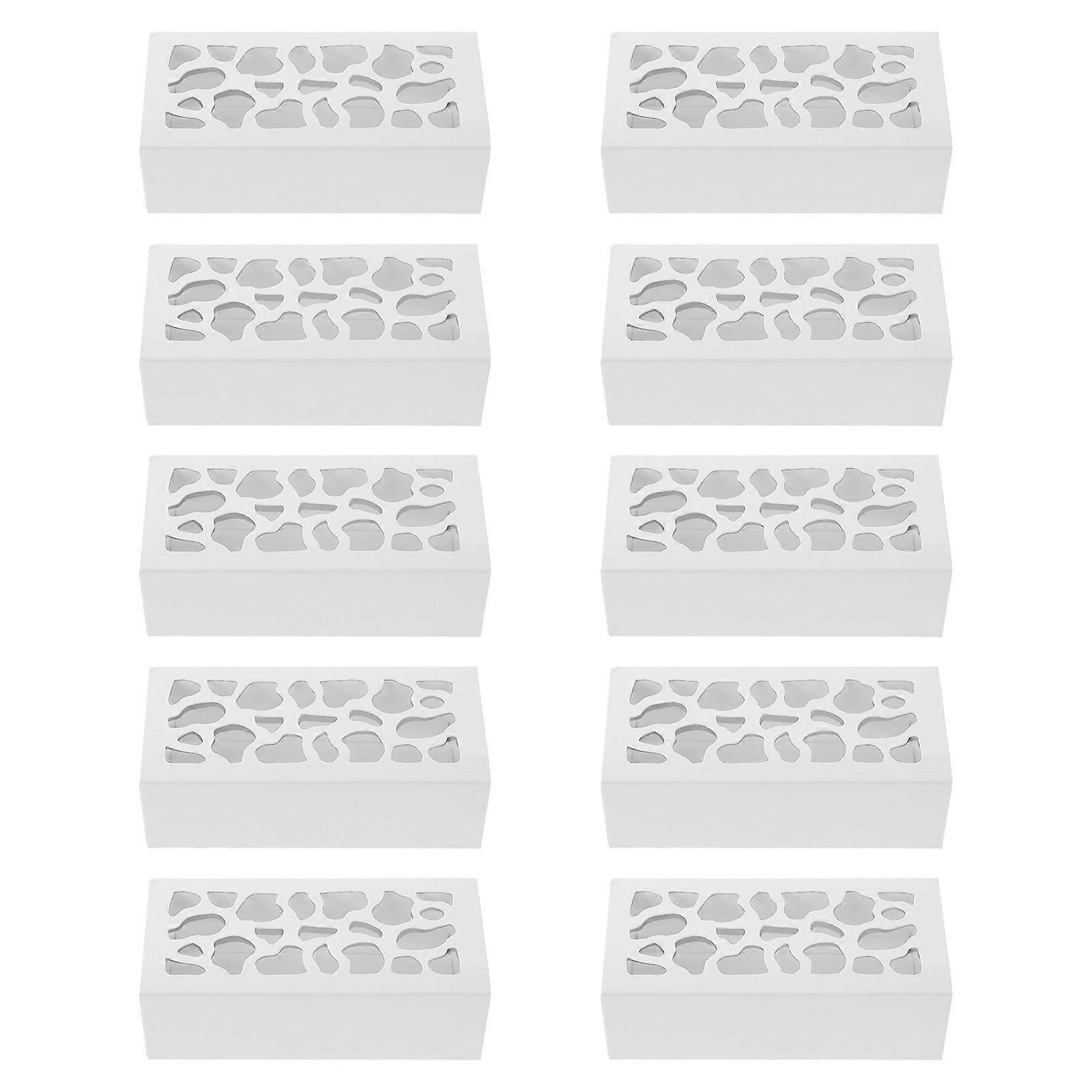 White Macaron Packaging Box for Cookie Storage 50Pcs Pack