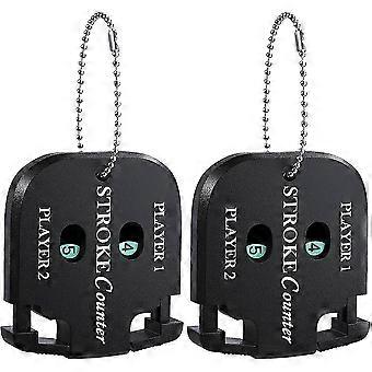 Mini Golf Score Shot Stroke Counter Clicker with Key Chain for Golf Game Scorekeeper Portable 2 Digi