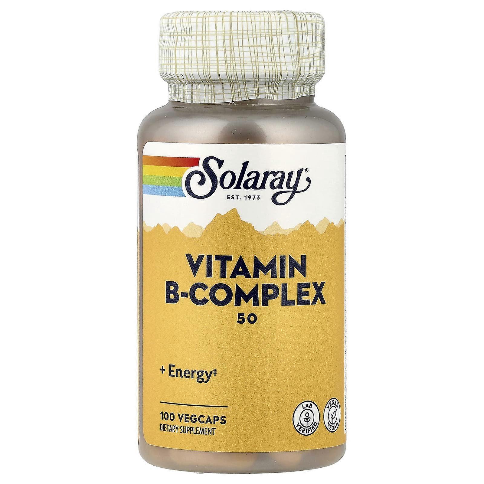 Solaray, Vitamin B-Complex 50 , 100 VegCaps, 2-Pack