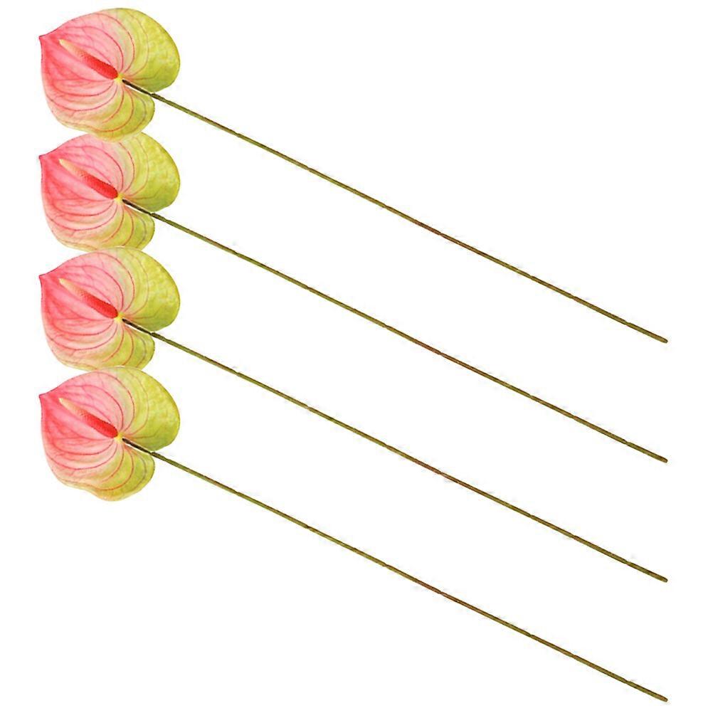 Artificial Anthurium Flower Bouquet Simulation 4Pcs