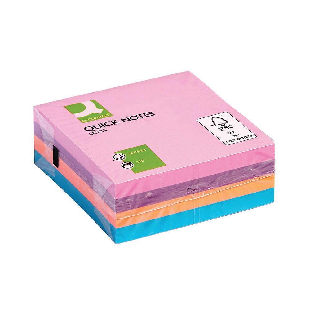 Q-Connect Ultra Cube 76x76mm 320 Sheets Assorted