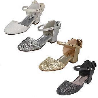 Scarpe da festa da bambina Spot On con cinturino alla caviglia H3085 - Glitter oro - Taglia UK 13 - Taglia EU 32 - Taglia US 1