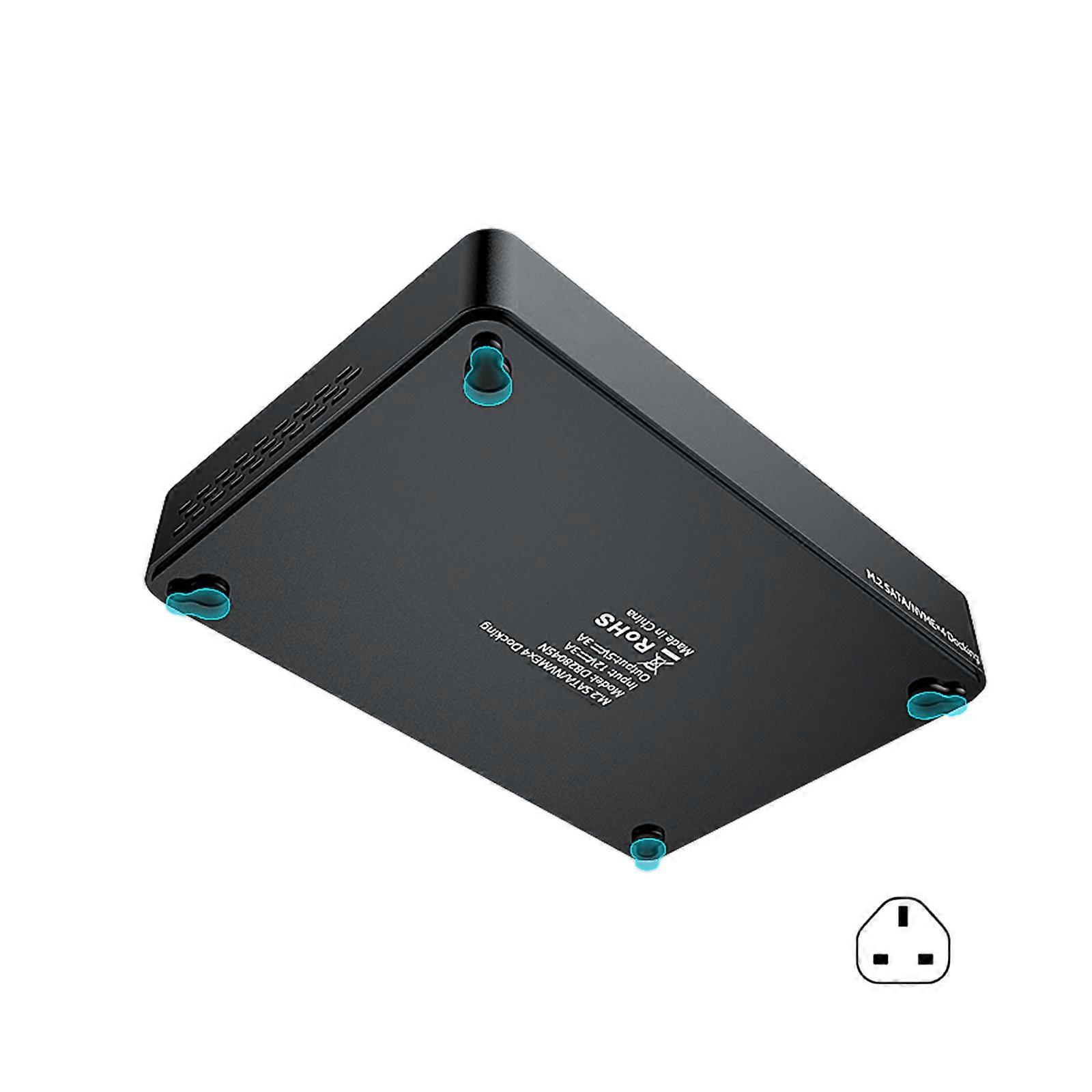 Boîtier SSD multi-protocoles, station d'accueil à quatre baies, pour transfert de données 10 Gbit/s jusqu'à 32 To (2230-22110 SSD multicolores).