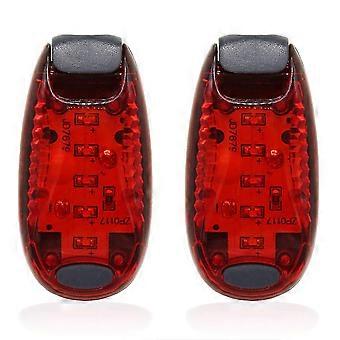 2pcs Led Safety Lights Dogs Pessoas Bônus Executando clipe de luz em estrobo alta visibilidade 3 modos para corredores pedalando à prova de intemperismo
