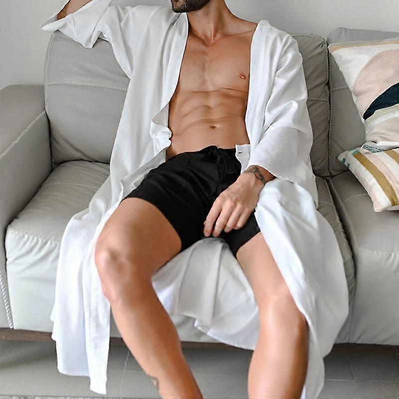 Men's Casual  Solid Color Trendy Button Spring Summer Outerwear