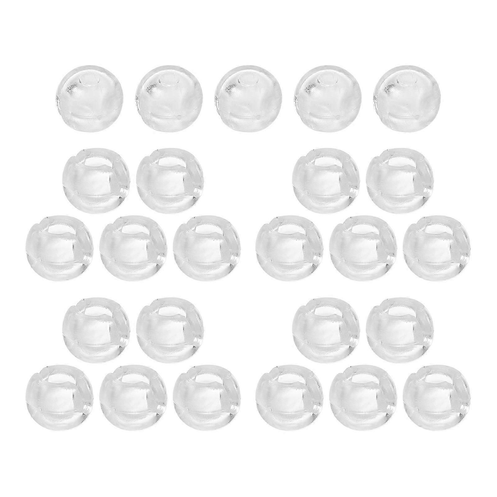 Blind Bead Stop Accessories 25Pcs, Transparent POM, Secure Attachment, Round Shape, 0.80X0.80X0.70CM