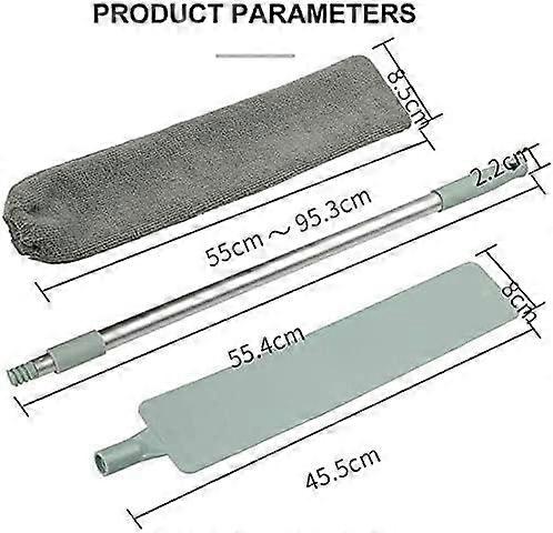 Cleaning Extendable Handle, Includes Dusting Attachment Window Squeegee & Glass Cleaner