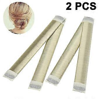 Womens Doughnut Hair Styling Tool, Pack Of 2, Hair French Twist,beige
