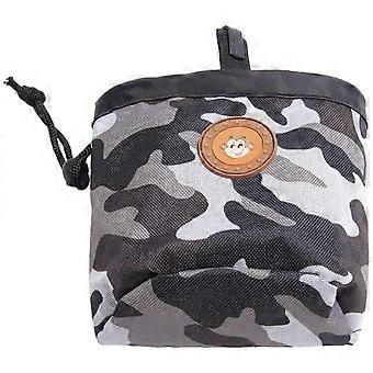 Hundetraining Haustierfütterung Tasche Welpensnack Belohnung Taille Beutel Haustierbedarf (schwarz-weiße Tarnung)