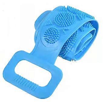 2pcs Blue Silicone Bath Body Brush, Silicone Bath Brush, Silicone Shower Back Brush, Exfoliating Scrubber for Body, Face and Feet, For Deep Cleansing 