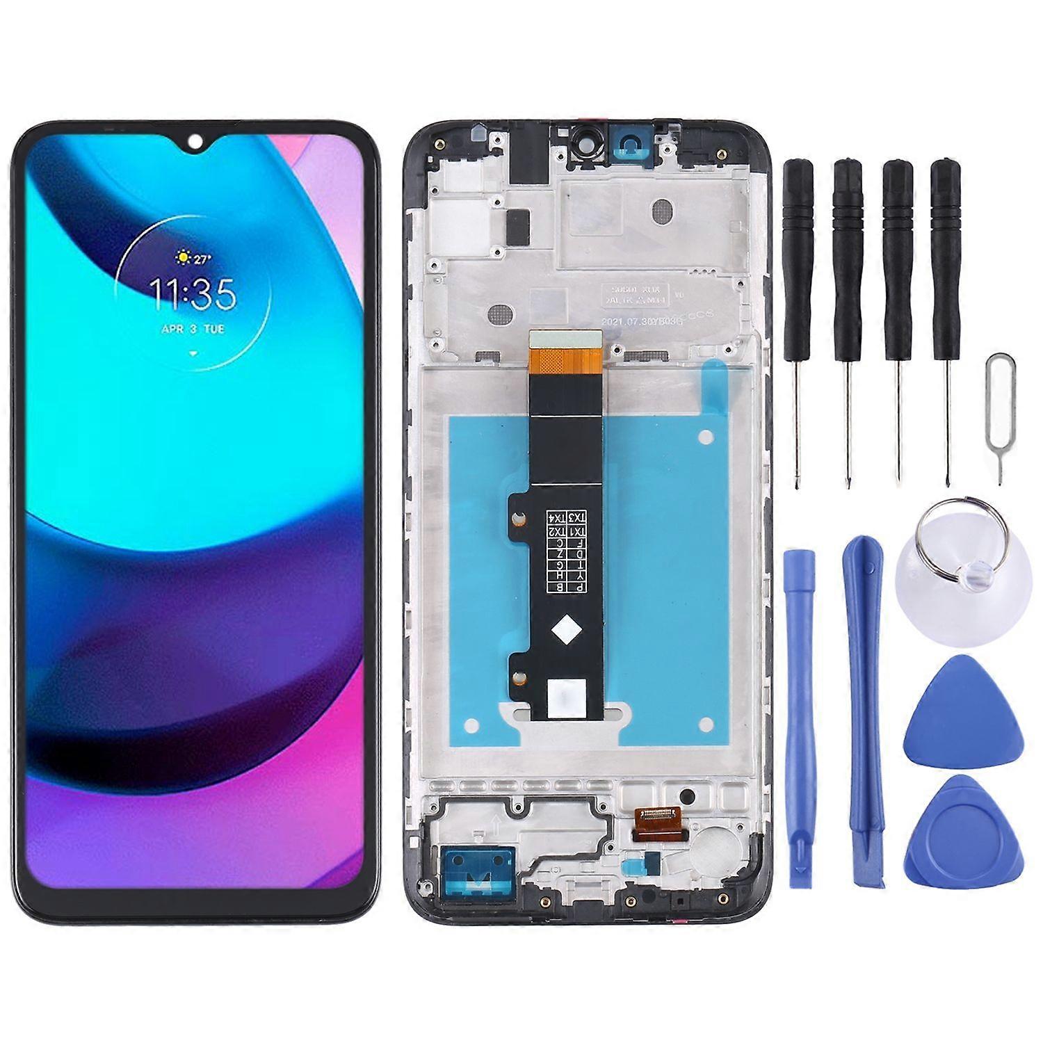 Replacement LCD Display Unit for Motorola Moto E20 with Frame, Black, New