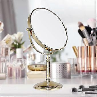 360 Rotating Double-Sided Makeup Mirror Stand, Tabletop Vanity Mirror with Magnifying Side for Bedroom and Bathroom