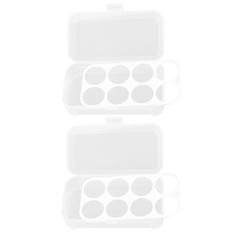Makeup Sponge Container White Chic Daily Use 20x11cm Storage 2Pack
