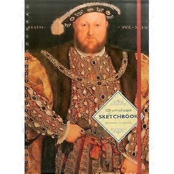 Luonnoskirja: Henrik VIII (Hans Holbein nuorempi): 128-sivuinen viivoittamaton sivu