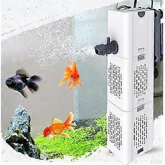 2026 Ultra Quiet Fish Tank Filter 4-in-1 Internal Aquarium Filter,500l/h Submersible Water Pump Oxygen Aeration Wave Maker Water Change For Betta, Tur