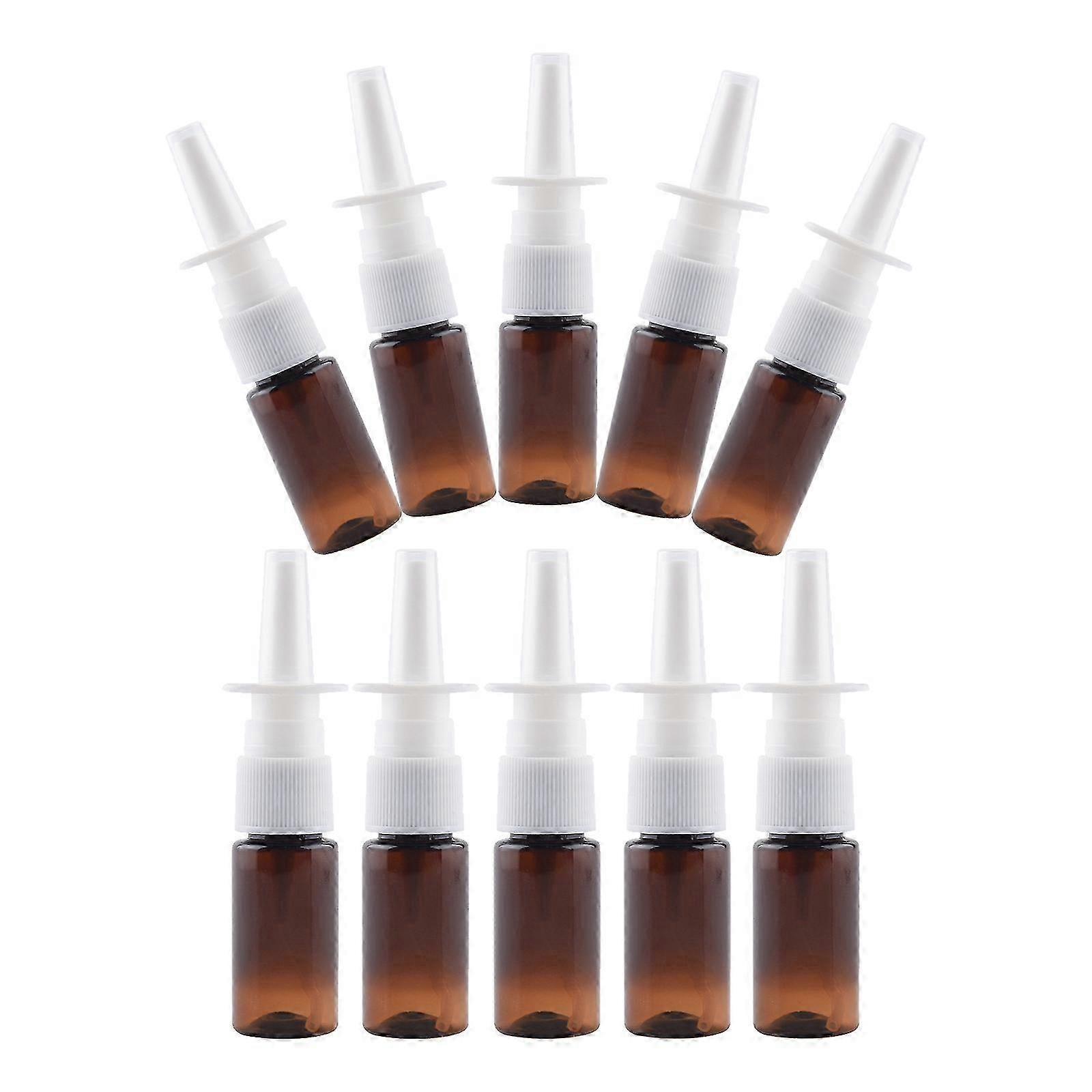 Brown Refillable Spray Bottle for Liquid Storage 10Pcs Durable Pet Material