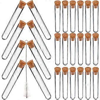 Test Tubes with Cork Stoppers for Holding Liquids 100Pcs Plastic Set