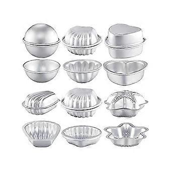 12 stk 6 figurer Bath-bombe Making For Crafts DIY Bath-bombe Crafting Press Mould For håndlagde såper C