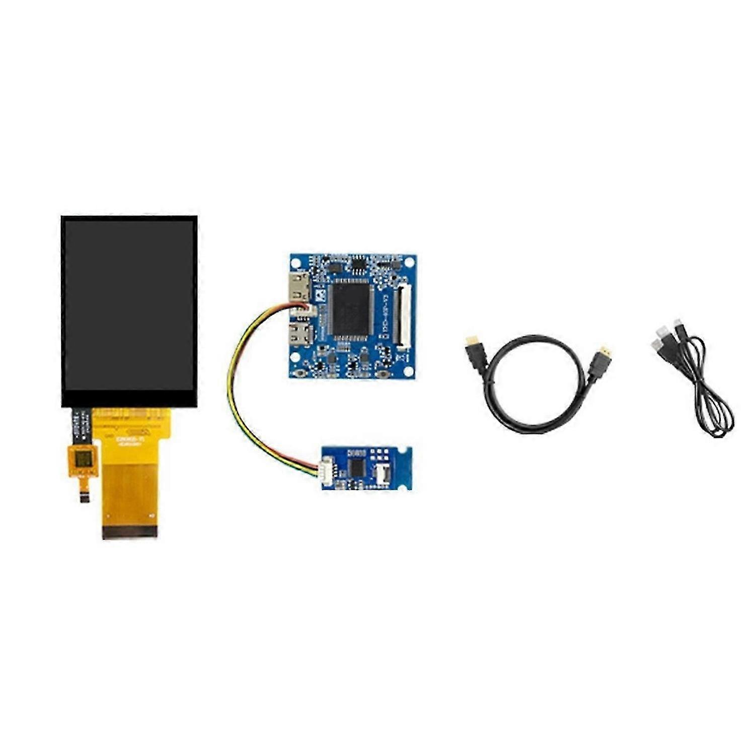2.8-Inch Mini Split Screen HDMI-Compatible Display 480x640 Resolution Full View RGB IPS Universal Ca