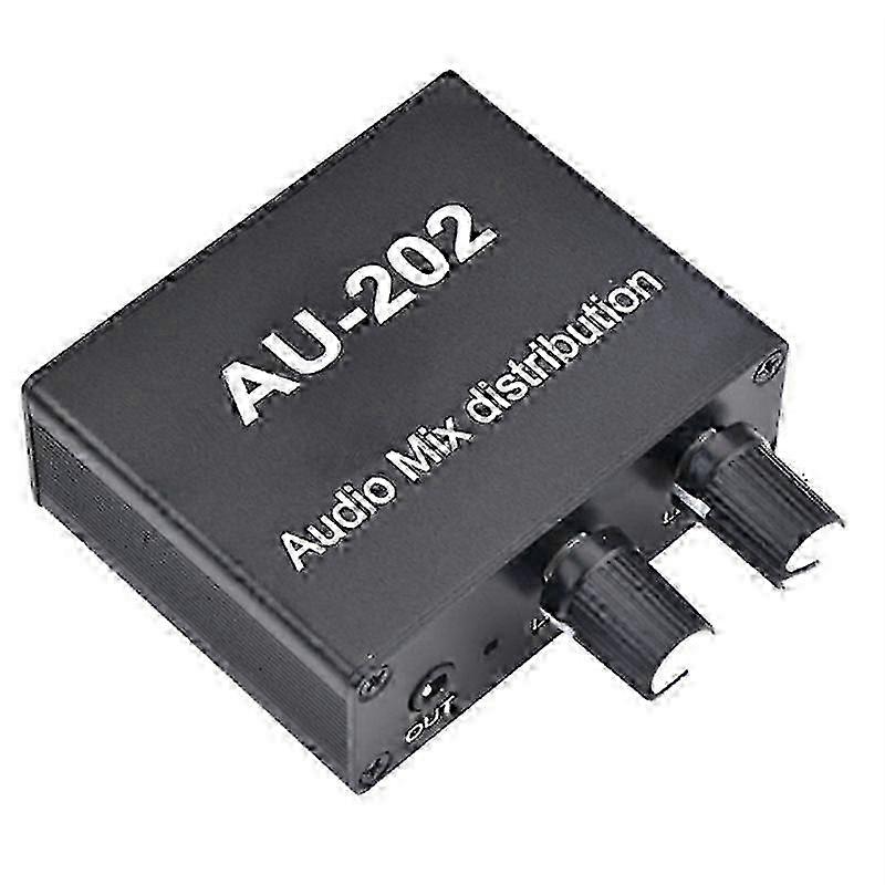 AU-202 2 Input 2 Output Stereo Mixer Audio Distributor EP