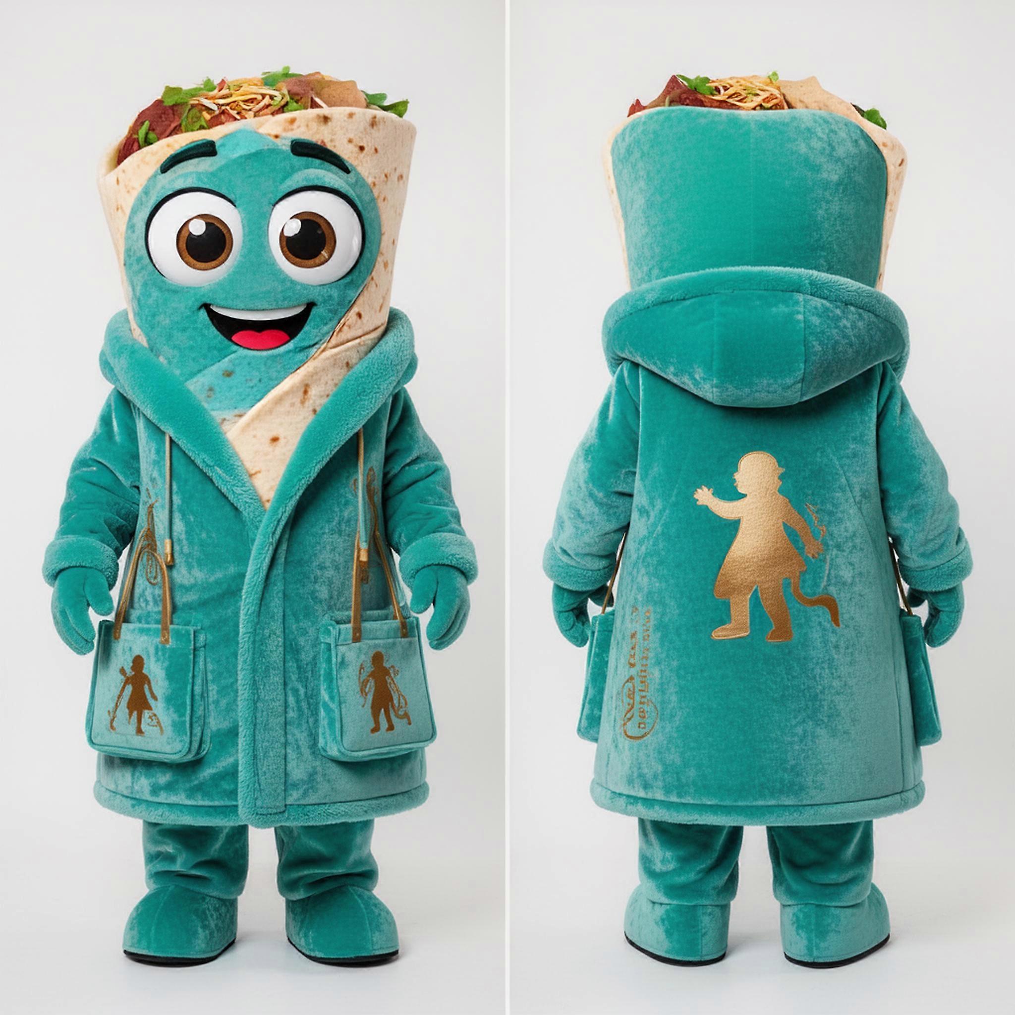 MASTICOT Turquoise Velvety Enchiladas Mascot