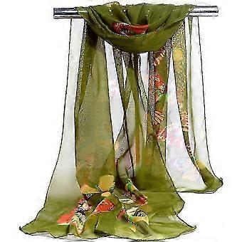 Women Fall Scarf Fashion Shawl Ladies Scarf Women Wrap Soft Knit For Winter Green One Size
