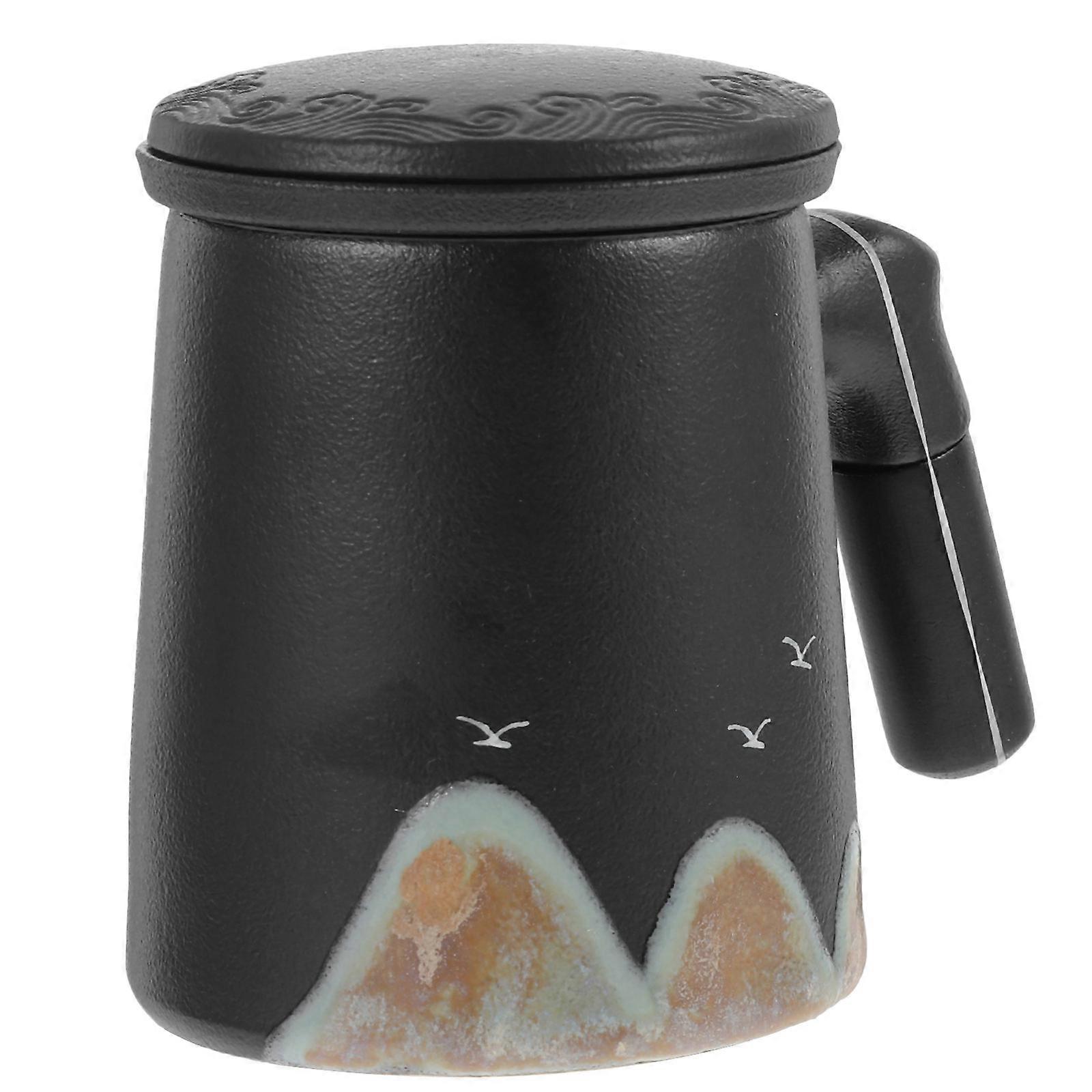 Ceramic Tea Cup with Filter for Storage 1Set Office Water Drinking Cup