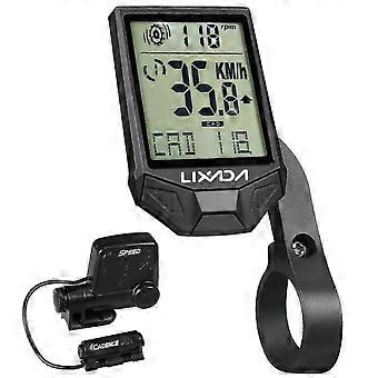 Wireless Cycling Computer with Cadence Multifunctional Rainproof Backlight LCD Bike Computer OCD