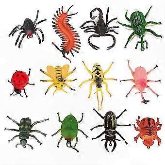 Insect Model Toys, 12 Pcs Plastic Simulation Figures for Children's Pretend Play