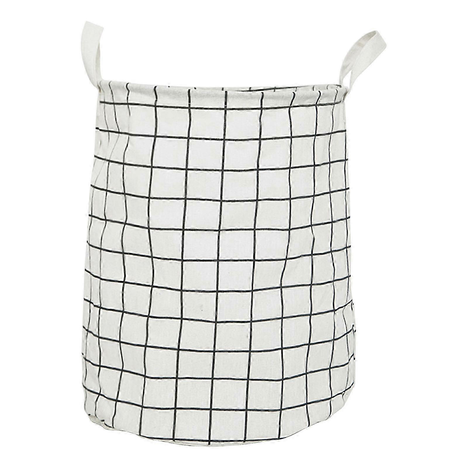 White Square Foldable Linen Laundry Basket