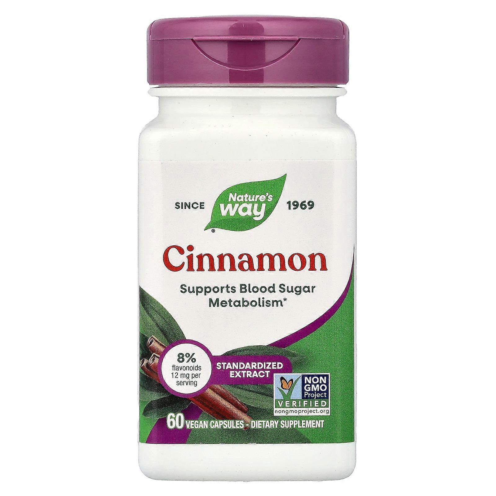 2 x Nature's Way, Cinnamon, 60 Vegan Capsules
