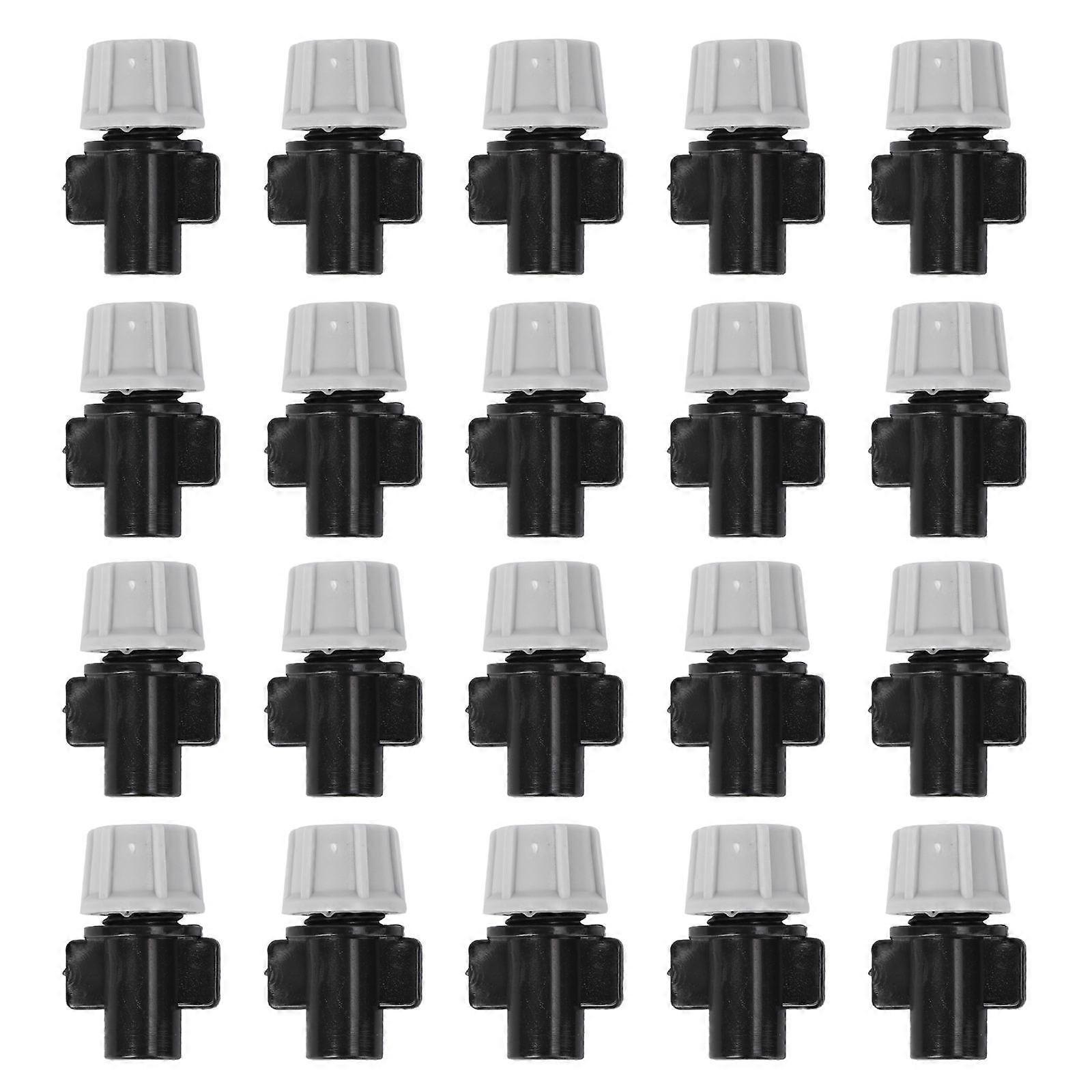 Plastic Atomizing Nozzle Mini Nozzle for Garden Use 20Pcs Grey Set