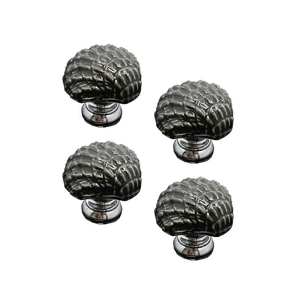 Cartoon Shell Handle Ceramic Door Knobs for 4Pcs Cabinet Pull Handles