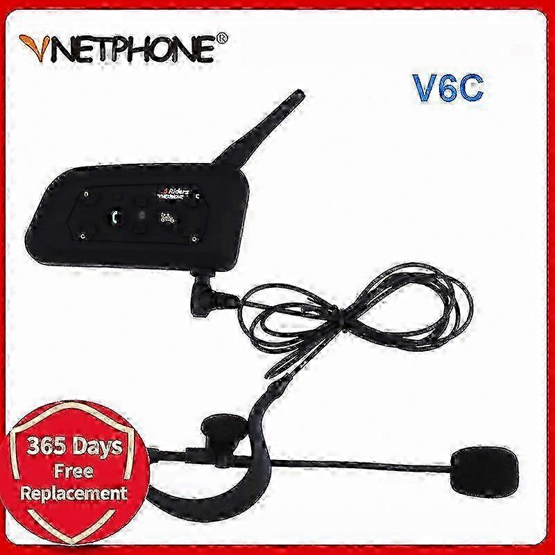 Full Duplex Bluetooth Intercom Headset compatible with Arbitration, Monaural Earhook Design, 1200M Range, Football Referee Communication Tool