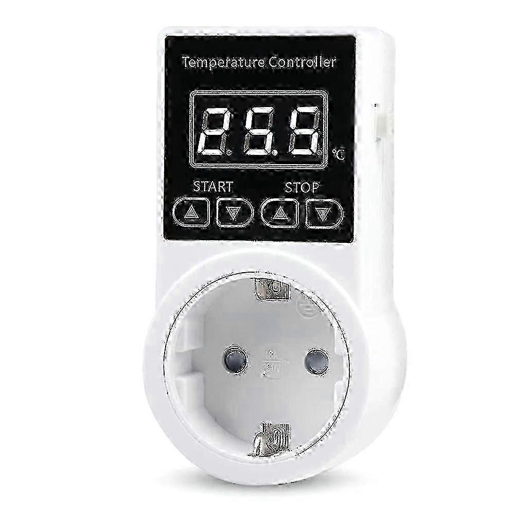 Digital Thermostat Socket with Sensor, Waterproof Temperature Controller for Household Use,x