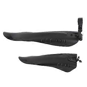 1 Pair Mountain Cycle Mudguard Plastic Black Front Rear Mudguard for Road Mountain CycleYMQX)