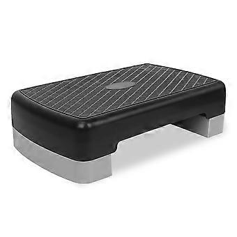 Fitness Step Platform, Aerobic Stepper 45.72cm Step Platform Height Adjustable: 10.16cm15.24cm Convenient Storage , Grey