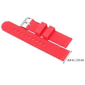 Replacement Watch Band Silicone Watch Strap Red Material For Sports Activities Comfortable Wear 1Set