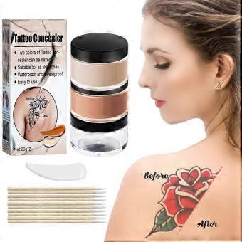 Tattoo Cover Up Makeup,Invisible & Natural Skin Concealer Set,Waterproof Makeup Cover Cream for Tattoo,Scars_yzae
