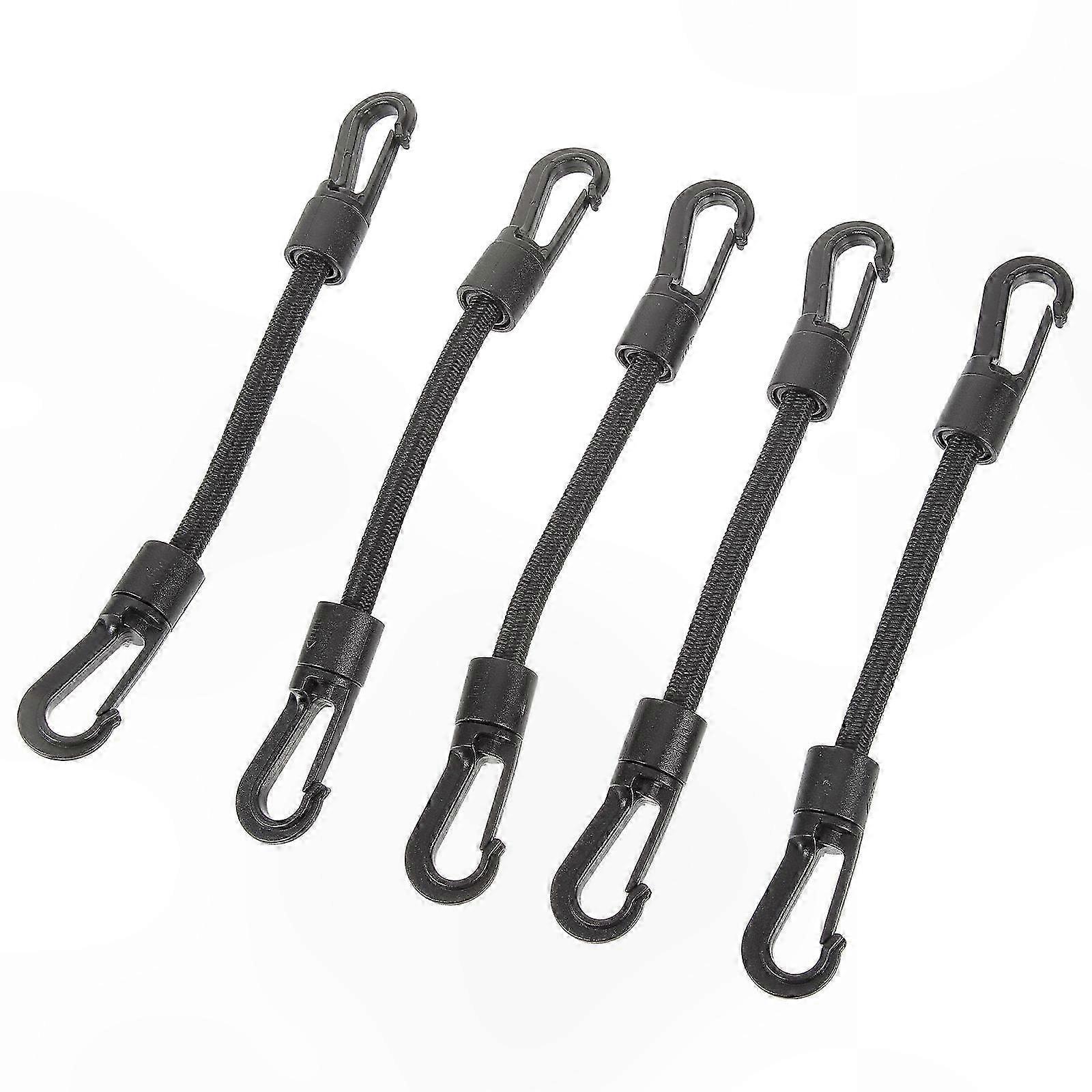 5-Pack Elastic Hook Straps compatible with Outdoor Camping and Multi-Use Securing Solutions