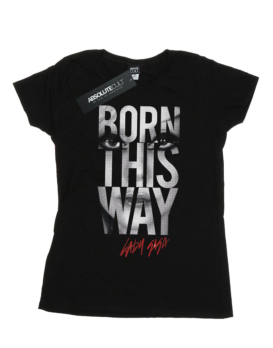 Rock Off Maglietta Ufficiale Lady Gaga 'Born This Way Photo', Grigio Antracite, Taglia M, Cotone Morbido, Merchandise Originale