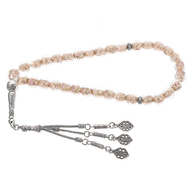 1X1x30cm White Prayer Beads Delicate Muslim Prayer Bead Bracelet String Religious Rosary Prayer Rosa