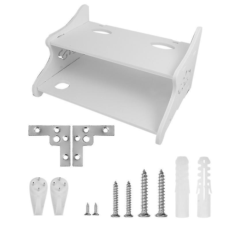 32X34cm White Shoe Racks & Organizers 1pc Wall Mounted Router Holder Punch Free Router Container Sto