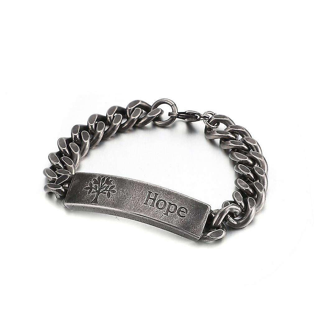 Retro Titanium Steel Bracelet With Life Tree Pattern
