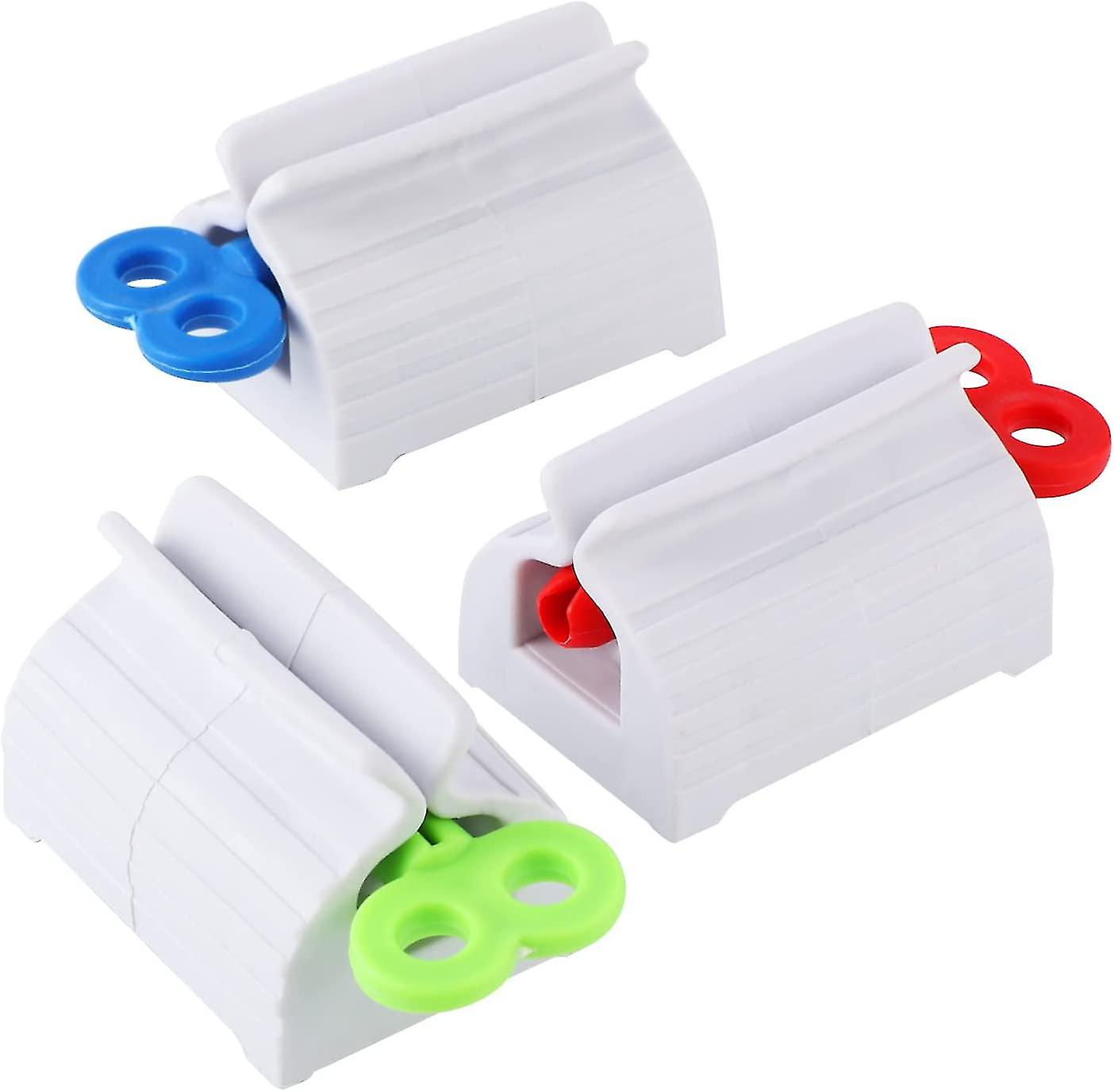 3 Pcs Toothpaste Squeezer, Dispenser Rotate Toothpaste Seat Holder Stand