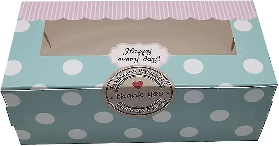 20pcs  Cavities Paper Cake Box Cookie Cupcake Pastry Packaging Gift Gift