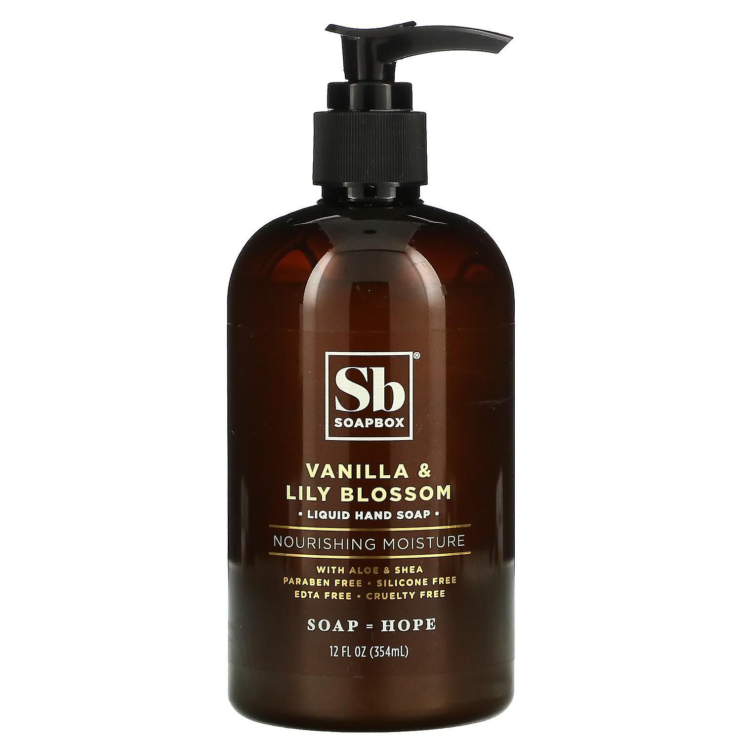 Soapbox, Liquid Hand Soap with Aloe & Shea, Vanilla & Lily Blossom, 12 fl oz (354 ml)